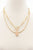 Oval Stone Toggle Clasp Layered Necklace