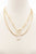 Oval Stone Toggle Clasp Layered Necklace