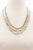 Two Tone Figaro Ball Link Layered Necklace