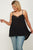 Plus Size, Clip Dot Solid Cami Tunic