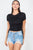 Ruched Sides Drawstring Crop Top