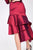 Asymmetrical Ruffle Bottom Satin Skirt