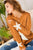 Distressed Round Neck Long Sleeve Star Print Loose Fit Sweater