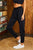 Waist Elastic Band Side Zipper Pocket Contrast Mesh Pants