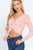 V-neck Front Knotted Crop Sweater