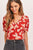 Butterfly Vneck Crop Smocked Back Waist