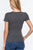 Short Sleeve V-neck Rib Top