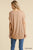 Short Sheer Dolman Sleeve Scoop Neck Top With Side Slit