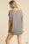 Short Sheer Dolman Sleeve Scoop Neck Top With Side Slit