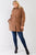 Plus Size Quilted Detail Vegan Fur Cotton Twill Parka Jacket