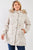 Plus Size Quilted Detail Vegan Fur Cotton Twill Parka Jacket