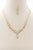 Pearl Rhinestone Marquise Shape Necklace