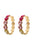 Rhinestone 3.25 Inch Classic Hoop Earring