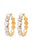 Rhinestone 3.25 Inch Classic Hoop Earring