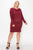 Draped Neck Long Sleeve Dress