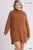 High Cowl Neck Bouclé Long Sleeve Sweater Dress