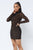 Animal Print Long Sleeve Mock Neck Mini Dress