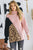 Turtle Neck Color Block Cutout Sweater