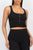 Buttons Scoop Neck Crop Top & Biker Shorts Set