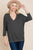 Solid Rib Modal Casual 3/4 Sleeves Dolman Sleeves Top