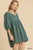 Gauze Slub V-neck Frayed Edge Detail Tunic Dress