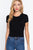 Short Slv Crew Neck Rib Crop Top