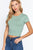 Short Slv Crew Neck Rib Crop Top