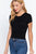 Short Slv Crew Neck Rib Crop Top