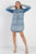 Light Denim Cotton Button Up Long Shirt & Mini Skirt Set