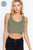 Sleeveless Scoop Neck Back Lace-up Detail Seamless Rib Knit Top