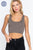 Sleeveless Scoop Neck Back Lace-up Detail Seamless Rib Knit Top