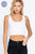 Sleeveless Scoop Neck Back Lace-up Detail Seamless Rib Knit Top