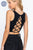 Sleeveless Scoop Neck Back Lace-up Detail Seamless Rib Knit Top