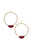 Half Circle Beaded Round Earring