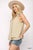 Solid Textured And Sleeveless Surplice Top With Shoulder Tie