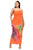 Plus Sleeveless Color Gradient Tube Top Maxi Dress