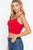 Round Neck W/removable Bra Cup Cotton Spandex Bra Top