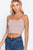 Round Neck W/removable Bra Cup Cotton Spandex Bra Top