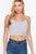 Round Neck W/removable Bra Cup Cotton Spandex Bra Top