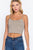 Round Neck W/removable Bra Cup Cotton Spandex Bra Top