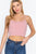 Round Neck W/removable Bra Cup Cotton Spandex Bra Top