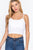 Round Neck W/removable Bra Cup Cotton Spandex Bra Top