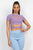 Self-tie Ribbon Front Cutout Crop Top