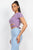 Self-tie Ribbon Front Cutout Crop Top