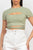 Self-tie Ribbon Front Cutout Crop Top