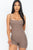 Ribbed Sleeveless Back Cutout Bodycon Active Romper