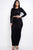 Solid Heavy Rayon Spandex Long Sleeve Cropped Top And Ruched Maxi Skirt Two Piece Set