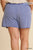 Mineral Wash Frayed Edged Elastic Waistband And Drawstring Shorts With Pockets