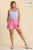 Mineral Wash Frayed Edged Elastic Waistband And Drawstring Shorts With Pockets