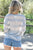 Crochet Stripe Long Sleeve Semi-sheer Top